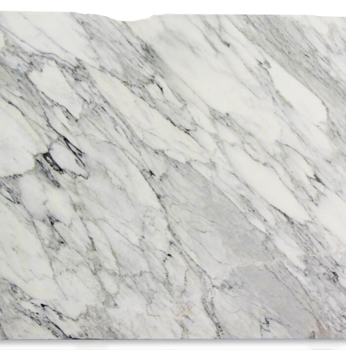 Calacatta marble slab close up white marble with grey veining Australia