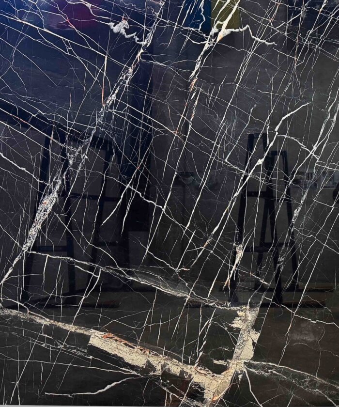 Venom quartzite slab Brazil black natural stone with white veining premium quartzite Australia