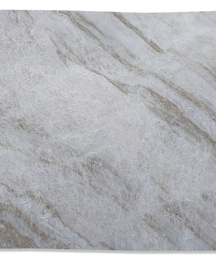 Naica quartzite satin finish full slab with soft white and warm beige veining at Sunshine Coast QLD Australia
