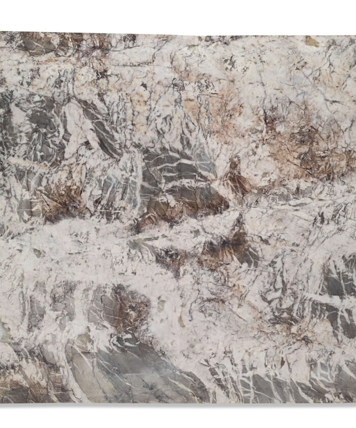 Vittara Crystal quartzite honed finish with intricate white grey and brown veining slab detail at Sunshine Coast QLD Australia
